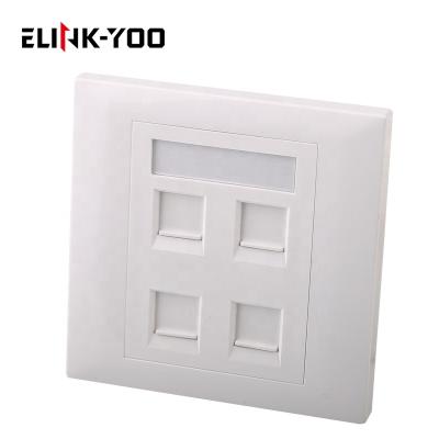 Cina Suitable for rj45 4 port wall mounted rj45 wall plate in vendita