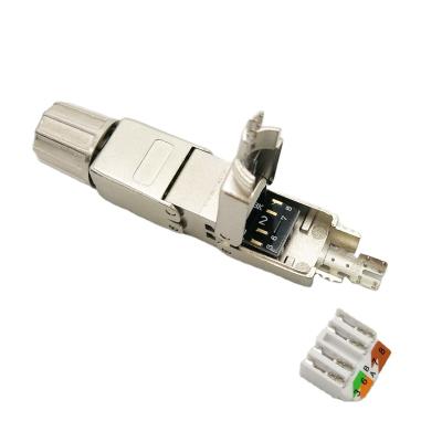 China Cat6a Network Protected Toolless Integrated Coupler for sale