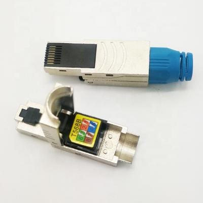 中国 Cat.8 network field connection plug termination cat6a modular connector 販売のため