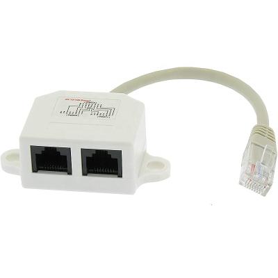 Cina Teleommunication RJ45 Network Splitter Adapter Cable 1 To 2 Ports LAN Splitter Adapter Female Connector/2-Port RJ45/Combiner Cable in vendita