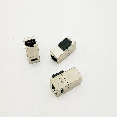 China Network RJ45 Female To Cat6 Female Shielded Modular Coupler Integrated With Keystone Lock for sale