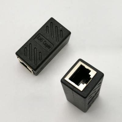 China Termination of RJ45 Coupler Cat6 Ethernet Cable Supplement Adapter Integrated Female to Female Network Connector à venda