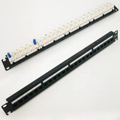 China Teleommunication cheap price 19inch 1U patch panel cat6 24 port for rackmount for sale