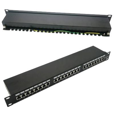 Cina Teleommunication 24-Port cat6 protected patch panel 1U in vendita