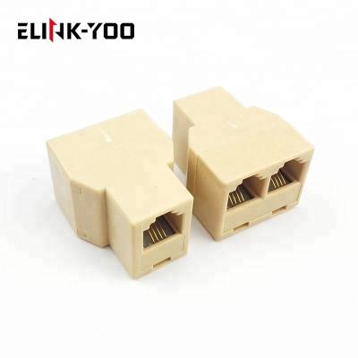 China RJ11 Telephone Cable 1 to-2 Spliter Female-Female Coupler TLDRJ11CM for sale