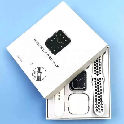 China MP3 Pro Max 2 In 1 Playback T55 Smart Watch With Earbuds 8 Fashion Smartwatch Earphone Series Dual Straps Relojes Inteligentes T55 Promax for sale