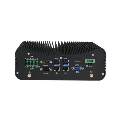 China Industrial BKHD IBC I7-1165G7 Dual Lan 6 COM 4 RS485 Fanless 6*USB Embedded 9V 36V Serial Console Linux Industrial Mini PC Support 4G for sale