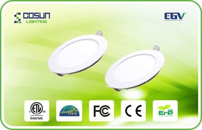 China 8W 595LM Round LED Flat Panel Lights / 11mm LED Flat Panel Lighting For 50-60HZ OEM ODM IP50 for sale