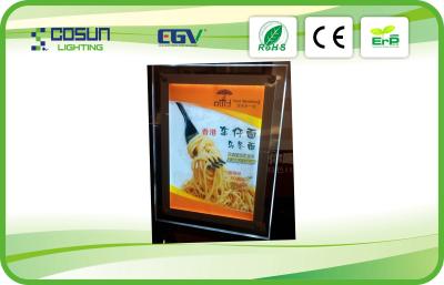 China Restaurant Double Sided LED Crystal Slim Light Box / Advertising Light Box , A4 Panel Display for sale