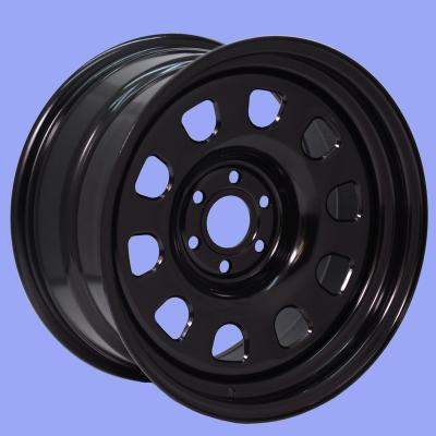 China Steel 17inch 9J 6holes 6holes 6holes 139.7mm Stud 139.7mm Truck Rim 4x4 Truck Wheel Offroad Trailer Rims Black Silver White Finish for sale