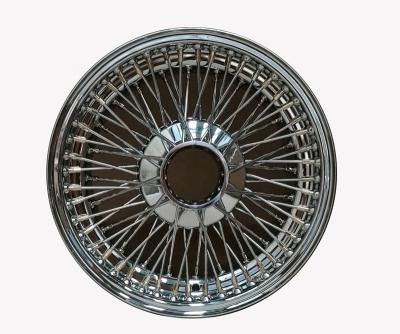 China Steel 16inch 17 18 20 15inch spoke wheel wire whe 100 spoke -5 specs. 5 Offset Chrome Finish Rim Aftermarket Customized for sale