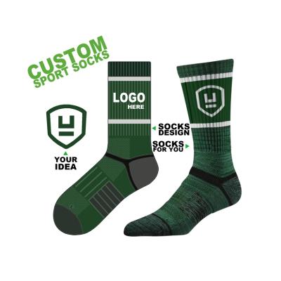 China DS-N1-093 Crew basketball anti-slip sports socks with logo customized sports athletic socks custom for sale