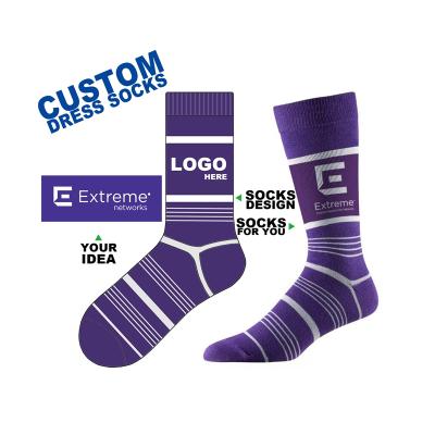 China DS-N1-004 Anti-Slip Cotton Made Crew Socks Customize Mens Socks Custom Logo Socks for sale