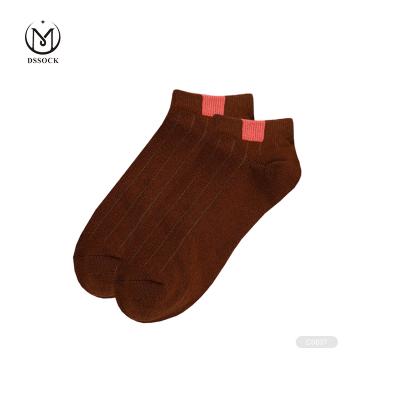 China DS QUICK DRY C060 Brown No Show Sock Brown Low Cut Socks for sale