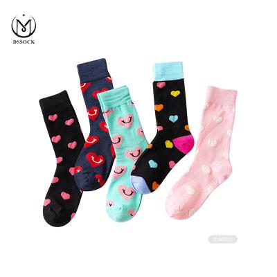 China DS QUICK DRY E303 colored cotton socks for women socks custom made socks for woman for sale