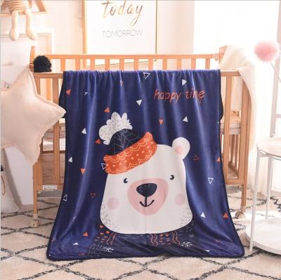 China Bonfull Anti-static Children's Cartoon Blanket Coral Flannel Cloud Ermine Baby Blanket Can Be Made in Design for sale