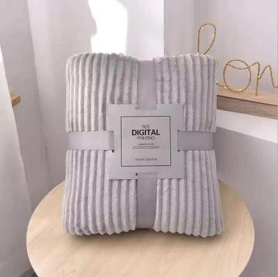 China Bonfull New Arrival Coral Velvet Anti-Static Yoga Blanket Luxury Flannel Sofa Blanket Air Conditioner Blanket for sale