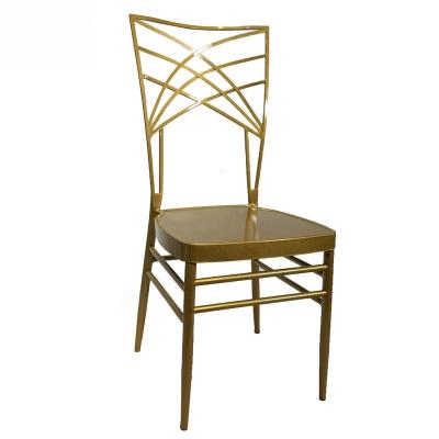 China Modern Luxury Outdoor Party Resin Gold Iron Stacking Crown Wedding White Phoenix Chairs Metal Iron Chairs for sale