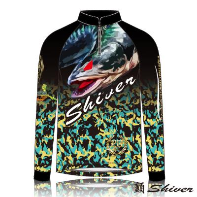 China Plus Size T-Shirts Anti-UV Fishing Shirts Quake X2126 Men Fishing Clothes Large Size Outdoor Sports Long Sleeve Shirts for sale