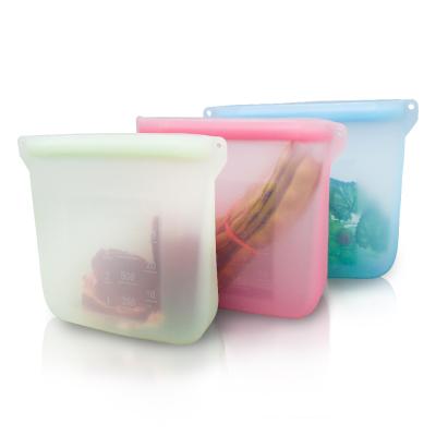 China Sustainable High Quality Reusable Kids Sandwich Bag Silicone Food Storage Bag for sale