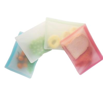 China Sustainable New Item Hot Sale Durable Eco-friendly Snack Milk Silicone Food Storage Bag for sale