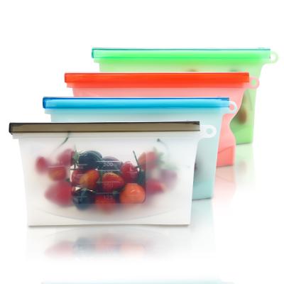 China OEM Viable Brand Wholesale Silicone Food Storage Bag Reusable Silicone Vacuum Storage Bag for sale