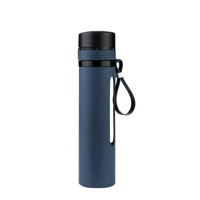 China Bpa Free Sustainable WaterBottle Silicone Collapsible Sports Collapsible Sport Bottle for sale