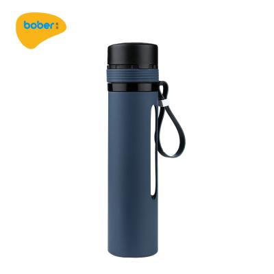 China Sustainable BPA Free Collapsible Silicone Private Label Flexible Sports Water Bottle for sale