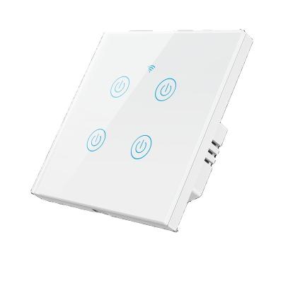 China Standard ABS WiFi Smart Wall Switch EU Contact 4 Siri Voice Control No Neutral Necessary And Neutral Bands Need Work With Apple Homekit for sale