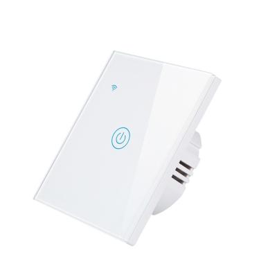 China European White ABS Wall Sockets Control Mode EU Wall Touch1 Switch WS-EU-T-1 Multi Smart CN and Switches Touch Push Button Switch; GUA for sale