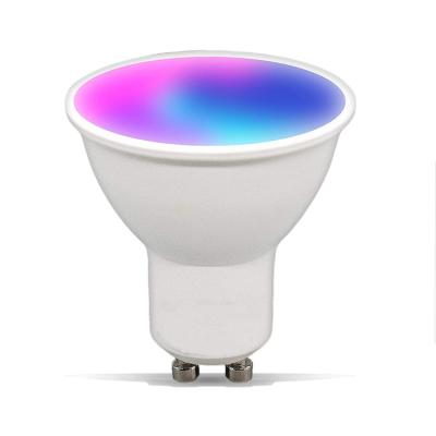 China Theme Park Hotel Family Garden WiFi Light Bulb Dimmable 4.5W RGBCW GU10 Smart Work With Apple Homekit for sale