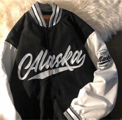 China High Quality QUICK DRY Baseball Jackets For Coat Women New Letter Oversized Jacket Spring Autumn Clothes Loose Thin Retro Couples Clothes for sale