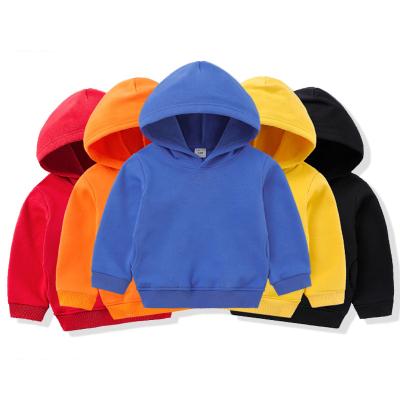 China Custom Made Solid Color Sweatshirts Kids Logo Baby Boy Hoodies Anti-Shrink Clothing for sale