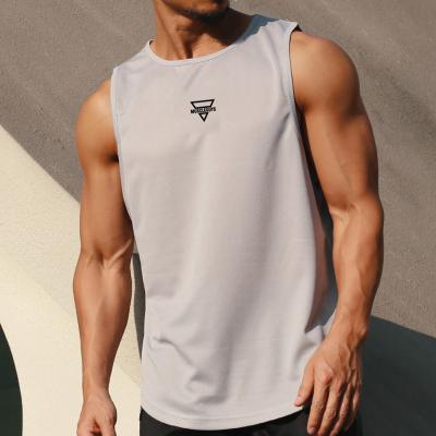 China QUICK DRY Men's Workout Running New Fashion Summer Fitness Singlet Vest Casual Quick Dry Bodybuilding Clothing Tops Sleeveless Tank Shirt for sale