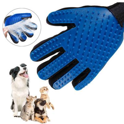 China Dog Cat Silicone Hair Remover Washing Brush Glove Viable Effective Viable Grooming Glove for sale