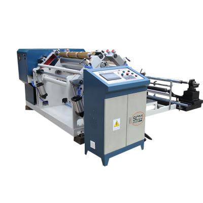 China Factory automatic paper roll film nonwoven cutting and rewinding machine for sale