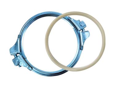 China Air System Spiral Pipe Galvanized Pipe Clamp Ventilation Quick Release Locking Rapid Pipe Clamp Dust Hoop Clamps for sale