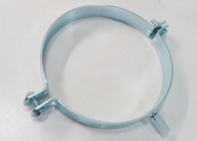 China Galvanized Carbon Steel Round Double Bolt Clamp Split Hanging Hoop Pipe Clamp zu verkaufen