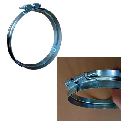 China WDs Wide Pipe Clamps / Wide Ring Clamps Carbon Steel Zinc Plated for sale