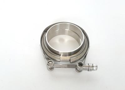 China V Band Exhaust Heavy Duty Industrial Pipe Clamps With CNC Stainless Steel Flange for sale