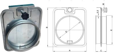 China Metal Connect Fittings Blast Gate 100mm For Dust Collection for sale