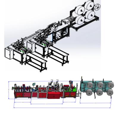 China Volledig Automatische Gezichtsmasker Speciale Gestalte gegeven het Oorlijn van de Productiemachine N95 Te koop