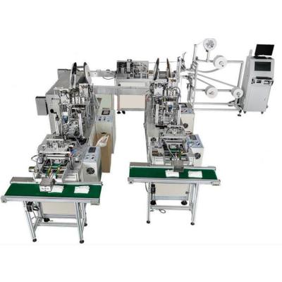 China Semi Automatic Face Mask Production Line / Face Mask Manufacturing Machine for sale