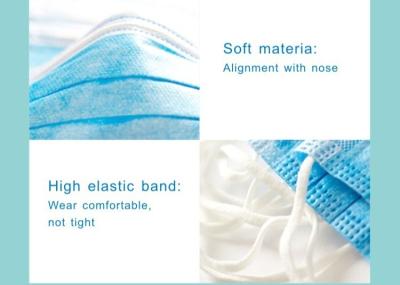 China Non Woven 3 Ply Disposable Mask / Soft Disposable Protective Mask for sale