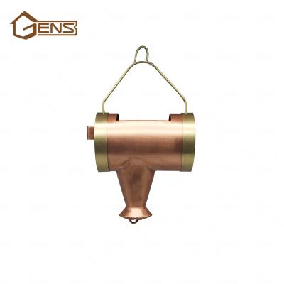 China Pure Copper Rain Gutter Chain Clip Funel With Adapter Installation Kit for sale