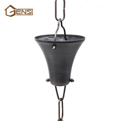 China Drainage Amazon Top Selling Pure Copper Rain Chain In Garden Ornaments And Water Features for sale