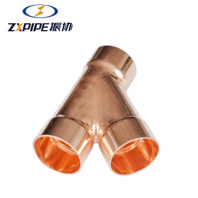 China Hose Connecting High Quality Air Conditioner Y Tee Pipe Fittings for sale