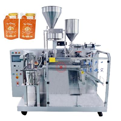 China Automatic food doypack premade bag stand up pouch detergent soap oil honey paste sauce filling machines juce liquid filling machine for sale