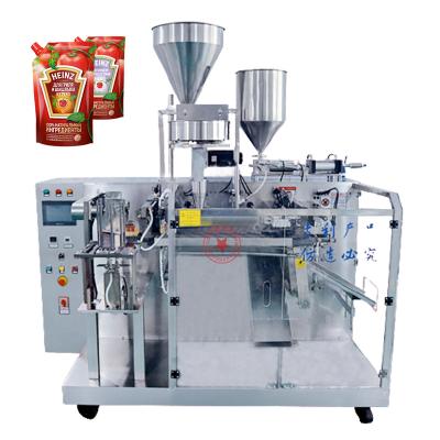 China Automatic Food Doypack Premade Bag Stand Up Pouch Soap Oil Honey Paste Sauce Liquid Detergent Filling Machines Block Filling Machine for sale