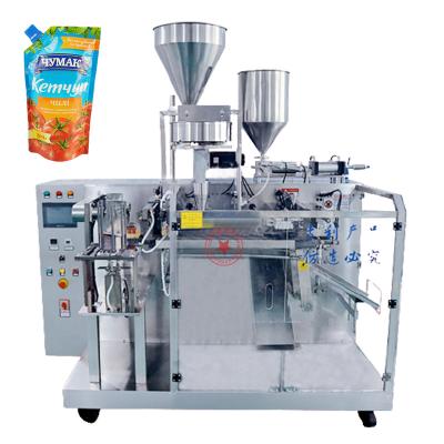 China Small Automatic Food Doypack Premade Bag Stand Up Pouch Honey Oil Juice Paste Sauce Filling Machines Beverage Liquid Filling Machine for sale